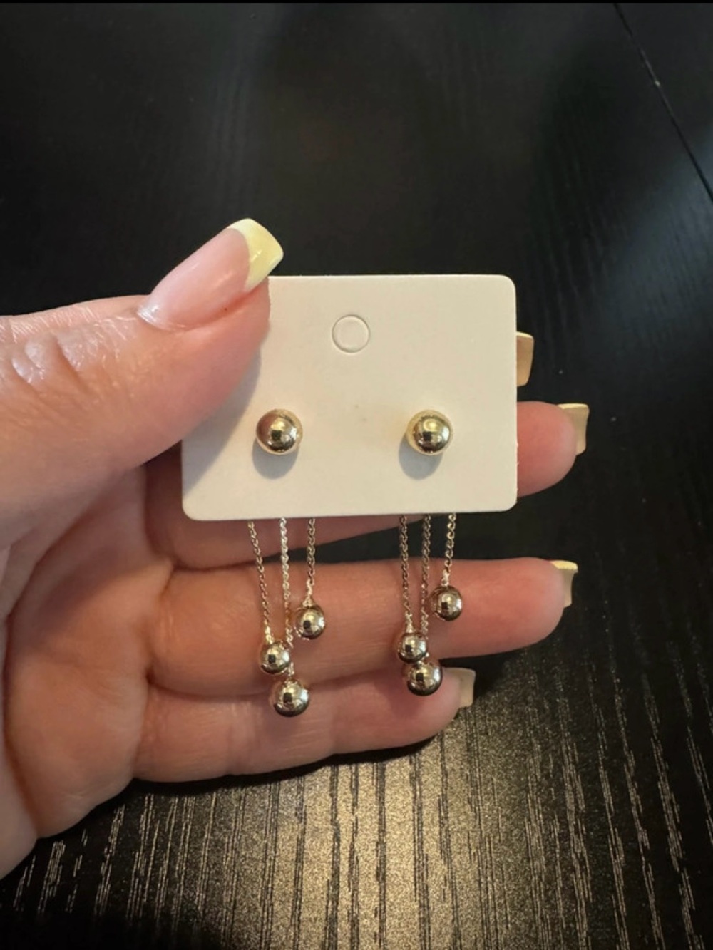 Gold Ball Drop Earrings - Elegant Women’s Jewelry